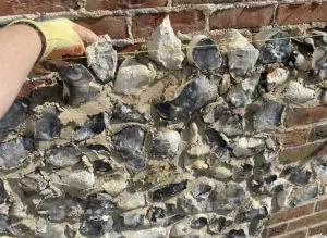 Flint wall in Widdington by Judge Construction